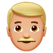 Emoji 👨🏼 Uomo: Carnagione Abbastanza Chiara su Apple iOS 10.0.