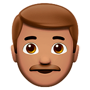 👨🏽 Emoji Mann: mittlere Hautfarbe Apple iOS 10.0.
