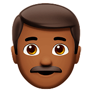 Emoji 👨🏾 Uomo: Carnagione Abbastanza Scura su Apple iOS 10.0.