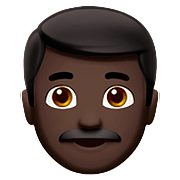 👨🏿 Emoji Hombre: Tono De Piel Oscuro en Apple iOS 10.0.