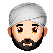 👳🏻‍♂️ Emoji Hombre Con Turbante: Tono De Piel Claro en Apple iOS 10.0.