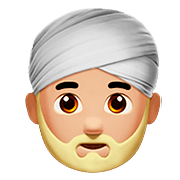 👳🏼‍♂️ Emoji Hombre Con Turbante: Tono De Piel Claro Medio en Apple iOS 10.0.
