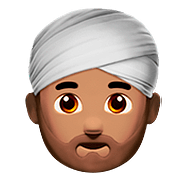 👳🏽‍♂️ Emoji Hombre Con Turbante: Tono De Piel Medio en Apple iOS 10.0.