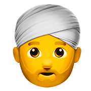 Emoji 👳 Persona Con Turbante su Apple iOS 10.0.
