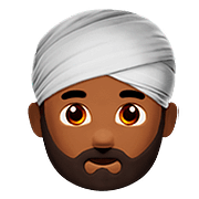 👳🏾 Emoji Person mit Turban: mitteldunkle Hautfarbe Apple iOS 10.0.