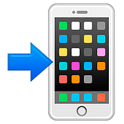 Emoji 📲 Telefono Cellulare Con Freccia su Apple iOS 10.0.