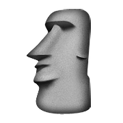 🗿 Emoji Moai na Apple iOS 10.0.