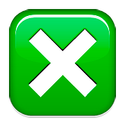 ❎ Emoji Kreuzsymbol im Quadrat Apple iOS 10.0.