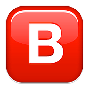 🅱️ Emoji Großbuchstabe B in rotem Quadrat Apple iOS 10.0.