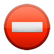 Emoji ⛔ Segnale Di Divieto Di Accesso su Apple iOS 10.0.