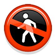 🚷 Emoji Proibida A Passagem De Pedestres na Apple iOS 10.0.