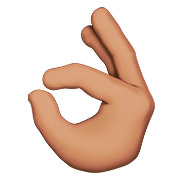 Emoji 👌🏽 Mano Che Fa OK: Carnagione Olivastra su Apple iOS 10.0.