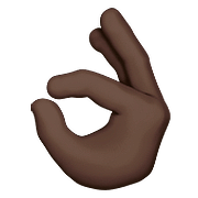 Emoji 👌🏿 Mano Che Fa OK: Carnagione Scura su Apple iOS 10.0.