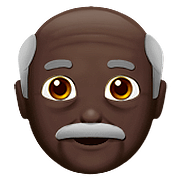 Emoji 👴🏿 Uomo Anziano: Carnagione Scura su Apple iOS 10.0.