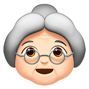 Émoji 👵🏻 Femme âgée : Peau Claire sur Apple iOS 10.0.