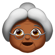 Emoji 👵🏾 Donna Anziana: Carnagione Abbastanza Scura su Apple iOS 10.0.