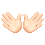 👐🏻 Emoji offene Hände: helle Hautfarbe Apple iOS 10.0.
