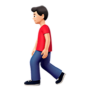 🚶🏻 Emoji Pessoa Andando: Pele Clara na Apple iOS 10.0.
