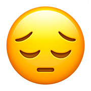 😔 Emoji Cara Desanimada en Apple iOS 10.0.