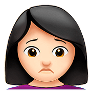 🙍🏻 Emoji missmutige Person: helle Hautfarbe Apple iOS 10.0.