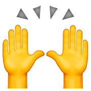 Émoji 🙌 Mains Levées sur Apple iOS 10.0.