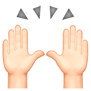 🙌🏻 Emoji Mãos Para Cima: Pele Clara na Apple iOS 10.0.