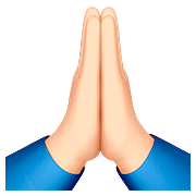 🙏🏻 Emoji Manos En Oración: Tono De Piel Claro en Apple iOS 10.0.