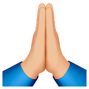 🙏🏼 Emoji Manos En Oración: Tono De Piel Claro Medio en Apple iOS 10.0.