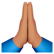 🙏🏽 Emoji Manos En Oración: Tono De Piel Medio en Apple iOS 10.0.