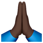 🙏🏿 Emoji Manos En Oración: Tono De Piel Oscuro en Apple iOS 10.0.