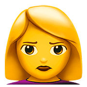 🙎 Emoji Pessoa Fazendo Bico na Apple iOS 10.0.