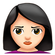 🙎🏻 Emoji Pessoa Fazendo Bico: Pele Clara na Apple iOS 10.0.