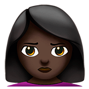 🙎🏿 Emoji Pessoa Fazendo Bico: Pele Escura na Apple iOS 10.0.