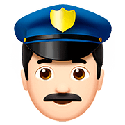 👮🏻 Emoji Policial: Pele Clara na Apple iOS 10.0.