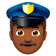 👮🏾 Emoji Polizist(in): mitteldunkle Hautfarbe Apple iOS 10.0.