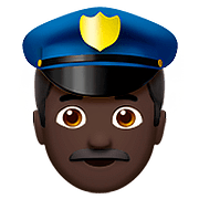 👮🏿 Emoji Policial: Pele Escura na Apple iOS 10.0.