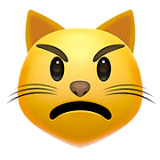 😾 Emoji Rosto De Gato Mal-humorado na Apple iOS 10.0.