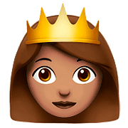 Emoji 👸🏽 Principessa: Carnagione Olivastra su Apple iOS 10.0.