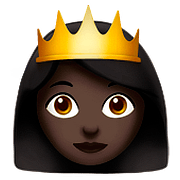 👸🏿 Emoji Princesa: Tono De Piel Oscuro en Apple iOS 10.0.