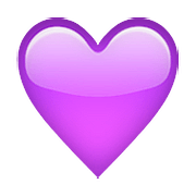 Emoji 💜 Cuore Viola su Apple iOS 10.0.