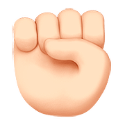 ✊🏻 Emoji erhobene Faust: helle Hautfarbe Apple iOS 10.0.