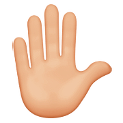 ✋🏼 Emoji erhobene Hand: mittelhelle Hautfarbe Apple iOS 10.0.