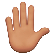 Emoji ✋🏽 Mano Alzata: Carnagione Olivastra su Apple iOS 10.0.