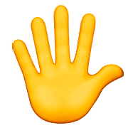 🖐️ Emoji Hand mit gespreizten Fingern Apple iOS 10.0.