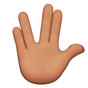 🖖🏽 Emoji Saudação Vulcana: Pele Morena na Apple iOS 10.0.