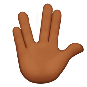 🖖🏾 Emoji vulkanischer Gruß: mitteldunkle Hautfarbe Apple iOS 10.0.