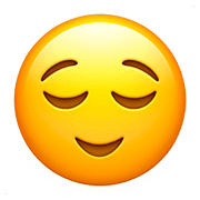 Emoji 😌 Faccina Sollevata su Apple iOS 10.0.