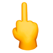 🖕 Emoji Dedo Corazón Hacia Arriba en Apple iOS 10.0.