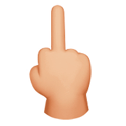 🖕🏼 Emoji Dedo Corazón Hacia Arriba: Tono De Piel Claro Medio en Apple iOS 10.0.