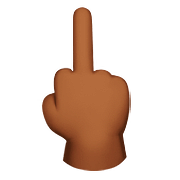 🖕🏾 Emoji Dedo Do Meio: Pele Morena Escura na Apple iOS 10.0.